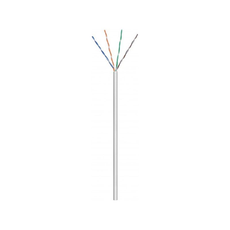 Rouleau câble rigide gris Cat6 U / UTP CCA - 305m