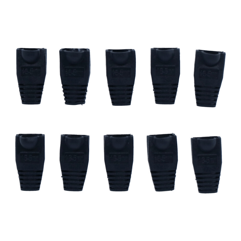 Manchon de câble RJ45 noir - 10 pièces