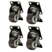 4 roues pour baies de serveur, avec freins